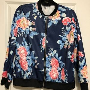 Floral Bomber Jacket